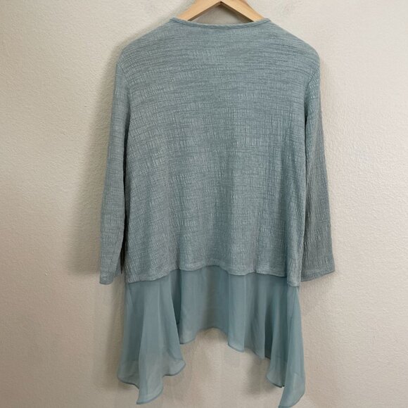 Lori Goldstein LOGO Womens Medium Asymmetrical One Button Cardigan Jacket - Picture 10 of 10